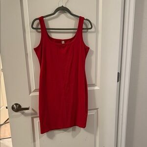 Red bodycon tank top Dress